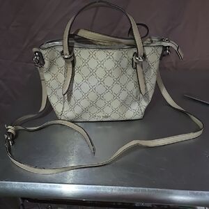 Gucci Cream Crossbody Bag with Leather Trim
